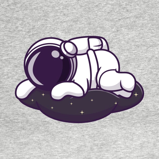 Cute Astronaut Sleeping On Space Cloud by Catalyst Labs